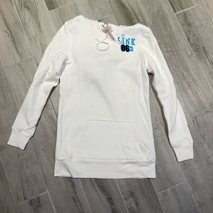 NWT PINK cream long sweatshirt hoodie